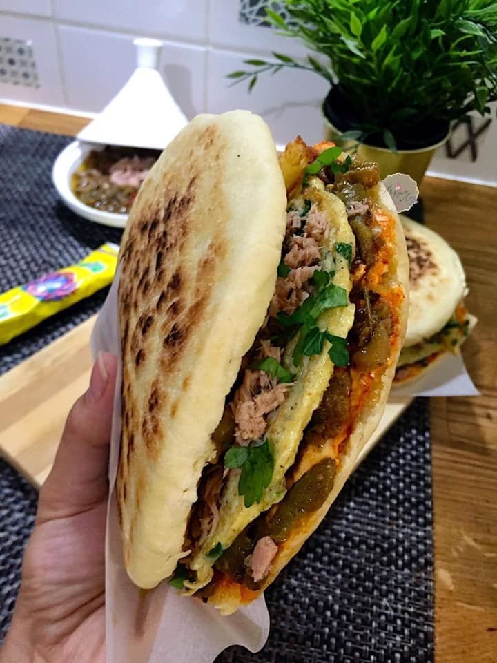 sandwich dans le pain chapati 